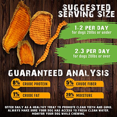 Sams Yams Sweet Potato Dog Treats, Healthy Dog Treats for Large Dogs Sweet Potato Dog Treats