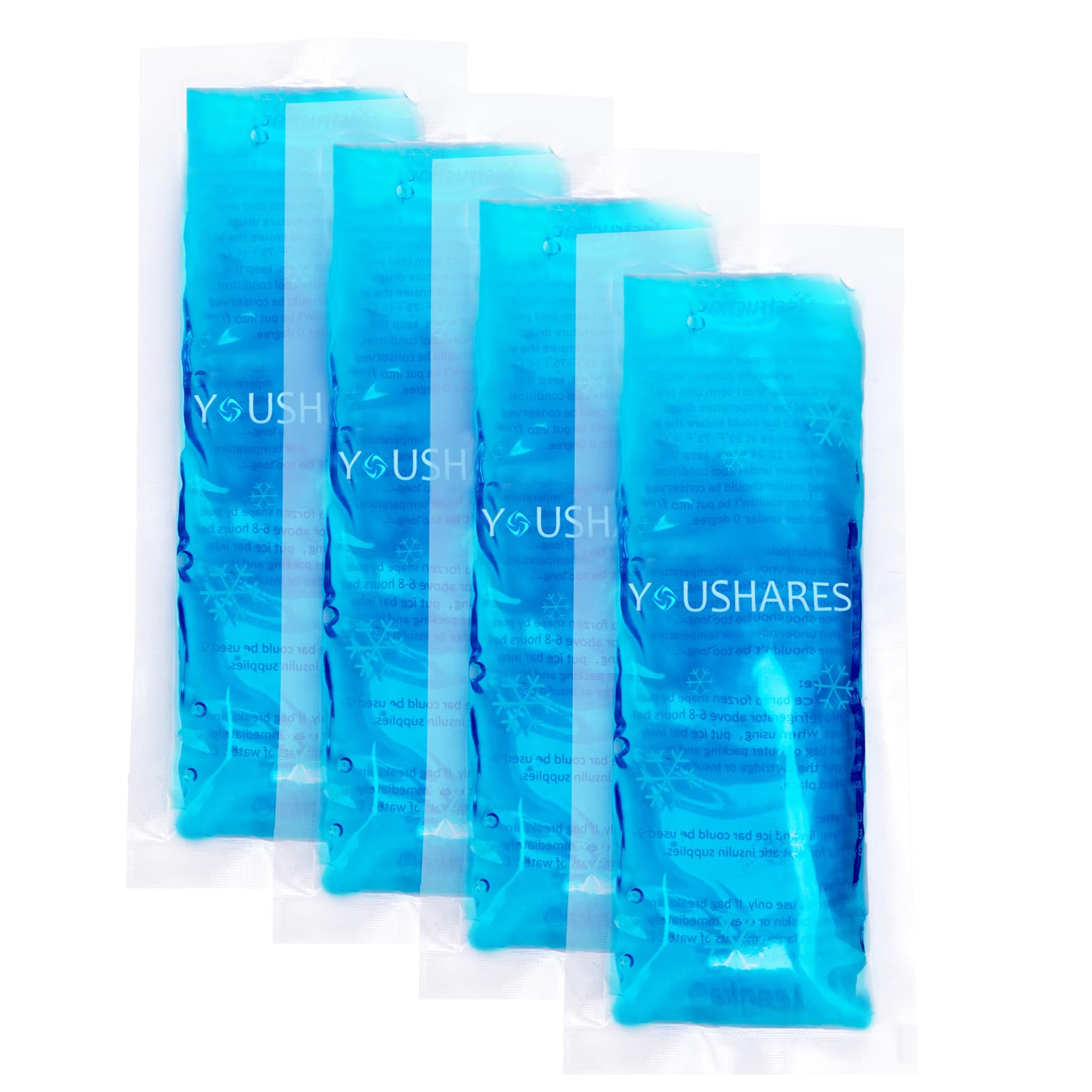 4pcs Ice Packs for Diabetic Case - Reusable Insulin Ice Packs for Travel Ice Bag Small, Cooling Gel Pack for Insulin Cooler Travel Case, Diabetic Cool Bag by YOUSHARES