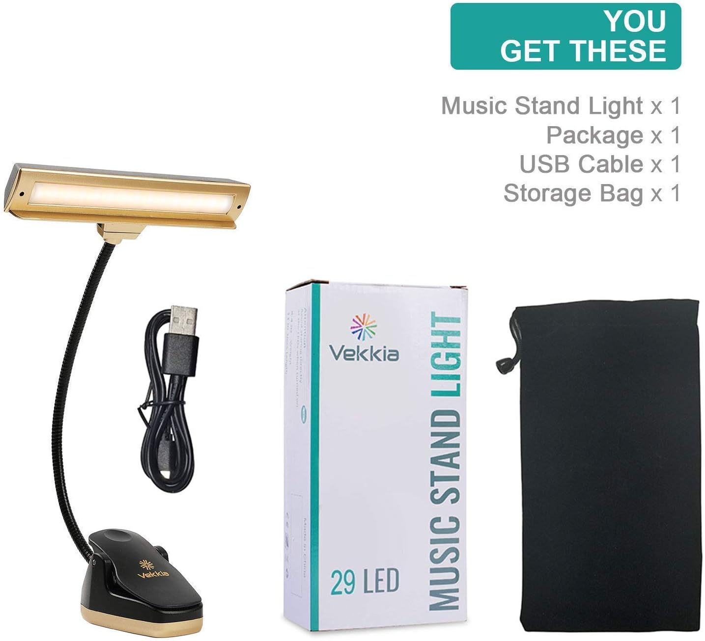 vekkia music stand light
