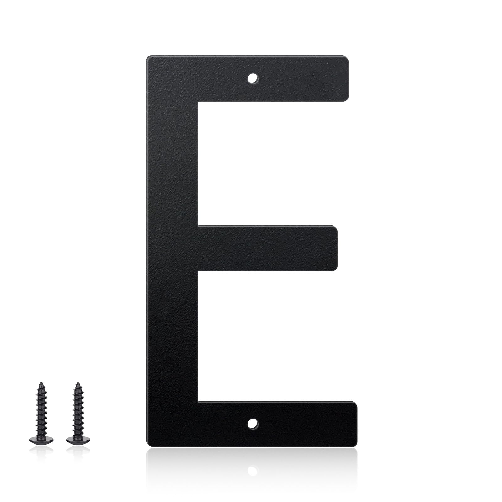 Photo 1 of 8 Inch House Numbers and Metal Letters for Outdoor Signs, House Numbers for Outside, Aluminum Address Letters and Numbers for Door, Mailbox, Garden, Perfect for Home or Office (Letter E)