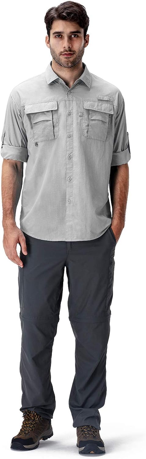 Naviskin Men's UPF 50+ Sun Protection Hiking Shirt Lightweight Quick Dry Outdoor Fishing Long Sleeve Shirts Regular Fit at  Men’s Clothing store