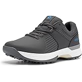 FitVille Extra Wide Men's Golf Shoes Waterproof, Professional Outdoor Spiked Golf Shoes for Men with Arch Support