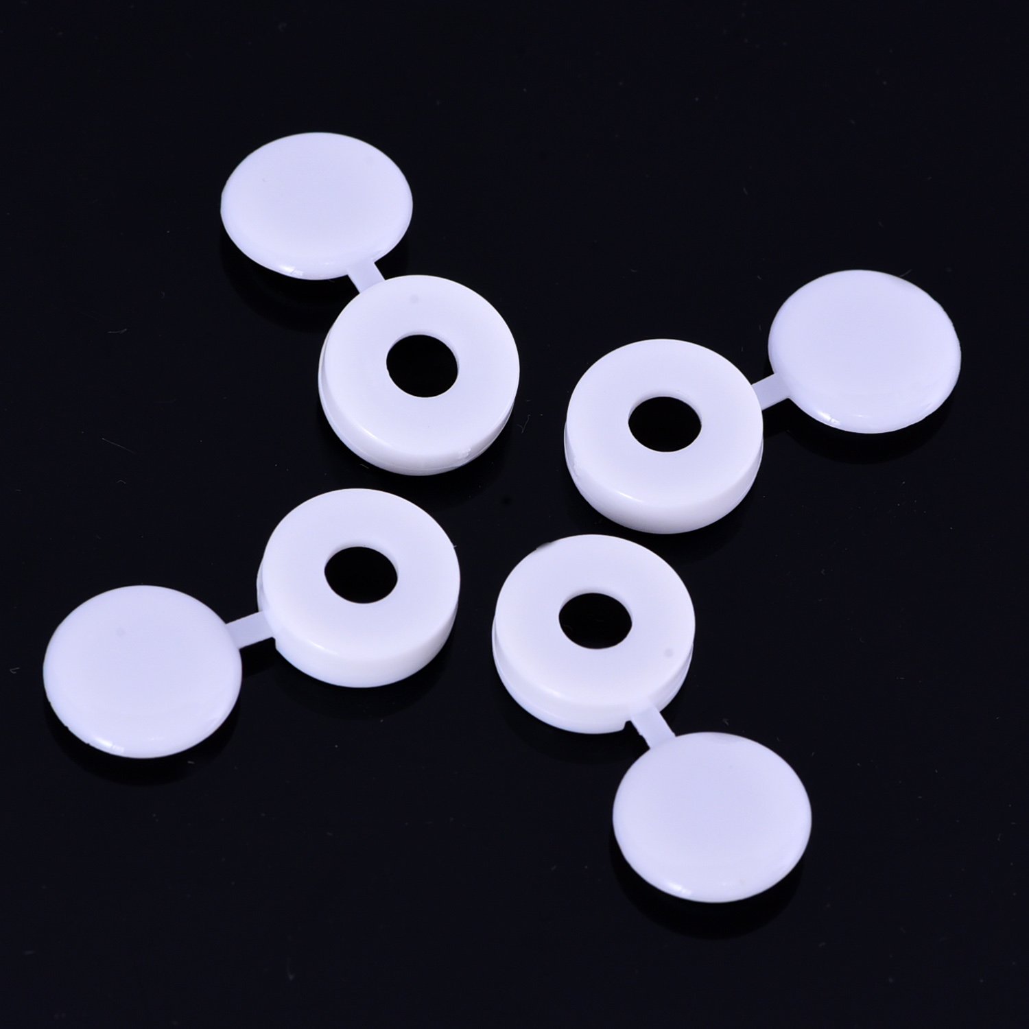 60 Pieces Screw Cap Plastic Screw Covers for Number 6 and 8 Screws with
