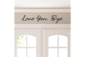 CHICOASIS Love You Bye Wood Signs Wall Decor 31.5" Black Modern Home Decor Unique Wooden Entryway Hallway Wall Art Decorations Express Love and Warmth Family Sign