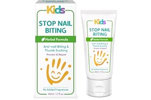 NECALON Nail Biting Treatment for Kids, Nail Biting Prevention Cream, Safe Plant-Based Bitter Taste Formula Stop Thumb Sucking, Nail Care, Protect Nail Health for Childern, 60 ML