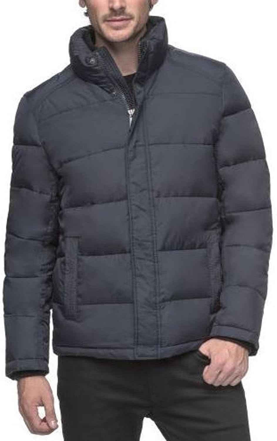 patent puffer jacket