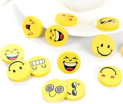 40x Gommes Droles A Effacer Avec Emoticone Gomme Smiley Pour Anniversaire Fete Des Enfants Festival Nouvel An Noel Amazon Fr Fournitures De Bureau