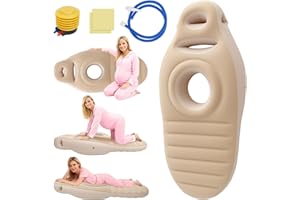 Inflatable Pregnancy Pillow for Tummy Sleeping with Hole,Full Body Air Mattress for Belly&Back Support,PVC Lying Mat Maternit