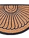 BirdRock Home 18 x 30 Half Round Natural Coir and Rubber Doormat - Natural Fibers - Outdoor Doormat - Keeps Your Floors Clean - Decorative Design - Non Brush Coir