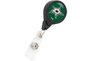Desert Cactus Dallas Stars Retractable Badge Holder NHL Team ID Reel with Ticket Clip for Lanyard, Work, School & Office Access