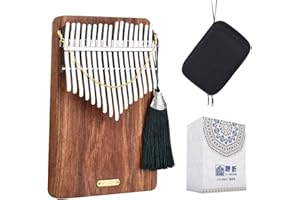 LingTing Kalimba 17 keys Thumb Piano Mbira Finger Piano Gift for Kids Adult Beginners Professional（LT-K17P,sea whisperer)