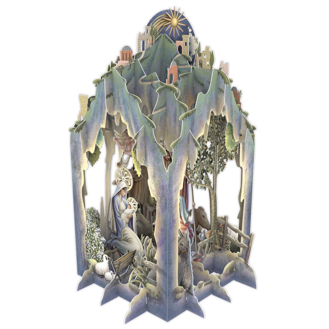Paper D'Art Pop-Up Christmas Card (3D - Bethlehem) X3DO30