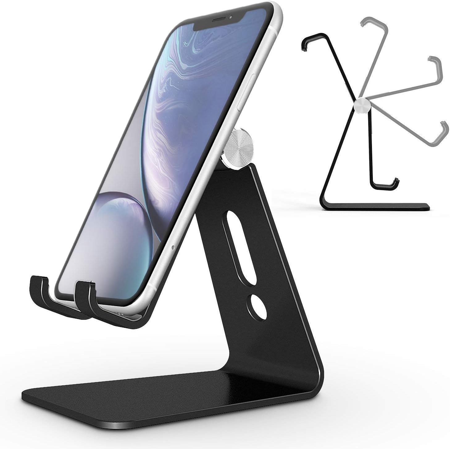 Adjustable Cell Phone Stand, OMOTON Aluminum Desktop Cellphone Stand