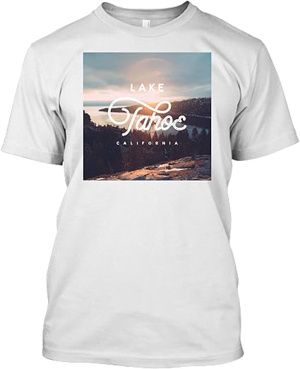 Idea Tahoe Lake California White S Custom Ultra Cotton T-Shirt | Amazon.com