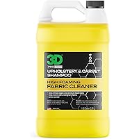 3D Upholstery & Carpet Shampoo | High Foam Stain Remover | Clean & Deoderize | Odor Eliminator | Made in USA | All Natural | 