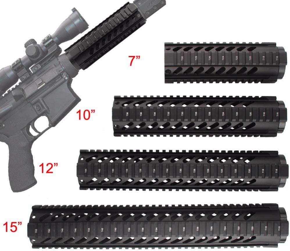 Tactical AR15 M16 M4 Handguard RAS AR .223/5.56 Free Float Quad