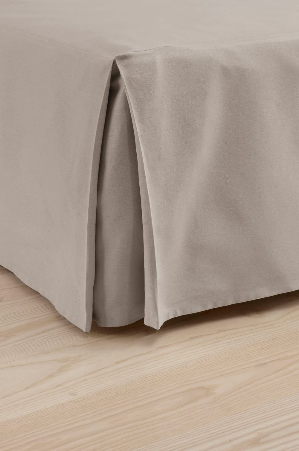 Jotex Colour Bed Skirt Organic Cotton Bed Skirt, Height 45 cm - Grey Beige, 120 x 200 cm