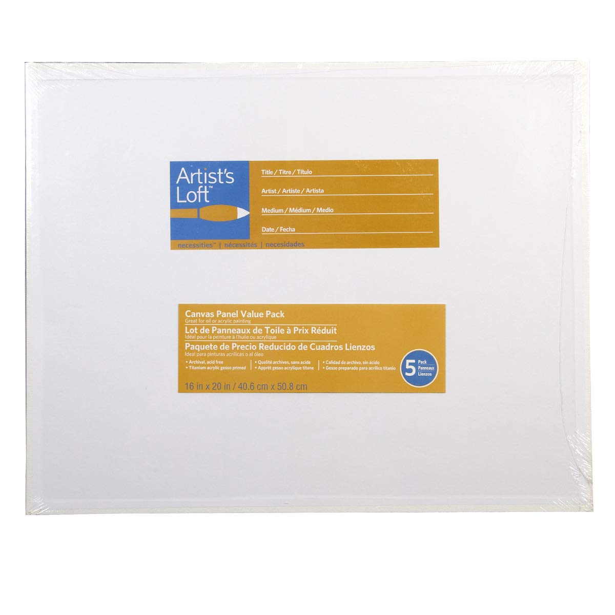 Canvas Boards Panels Value Canvas Panels By Artists Loft 11 X 14 5 Pack Arts Crafts Sewing