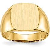 Diamond2Deal Solid 14k Yellow Gold Men's Signet Ring