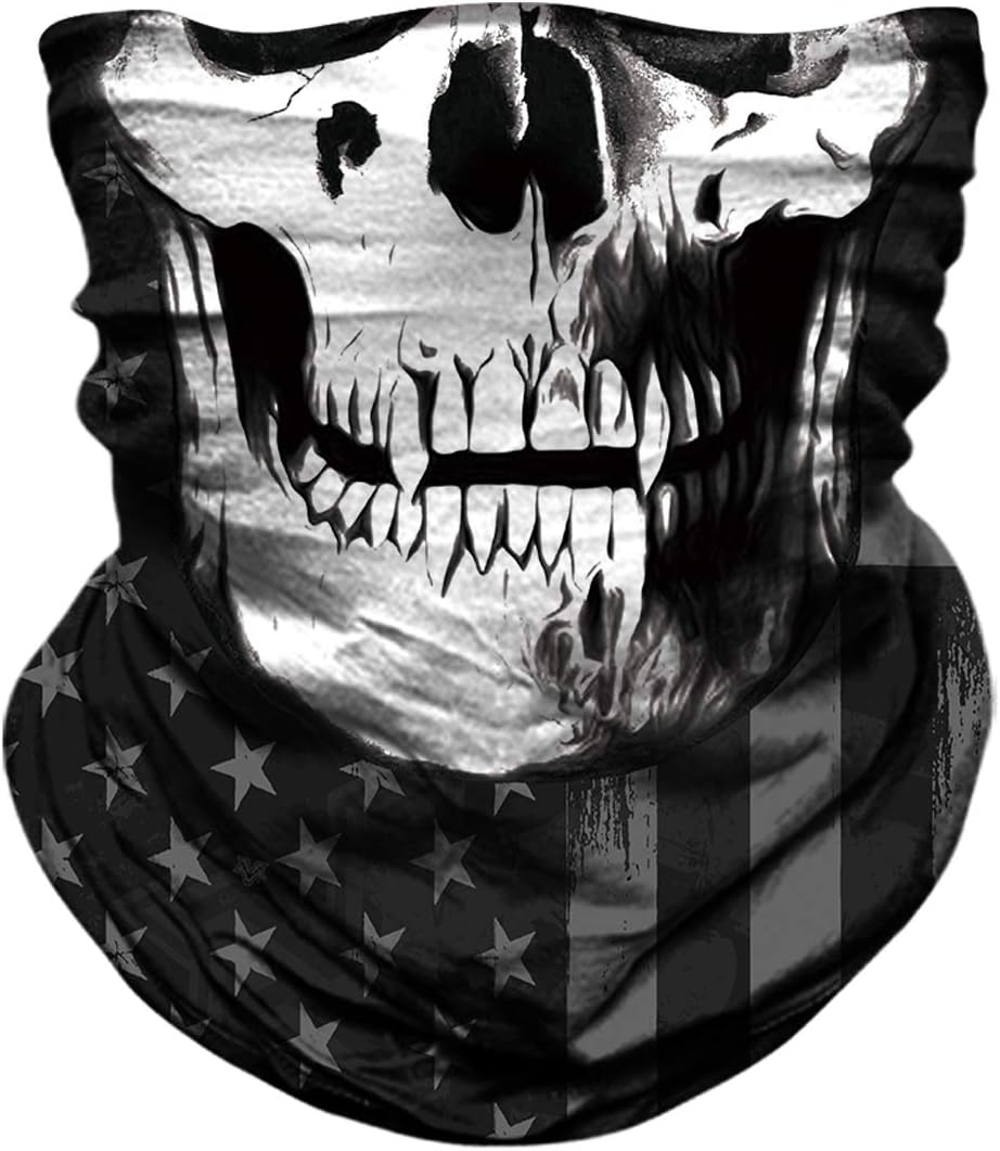 Seamless Neck Gaiter Shield Scarf Bandana Face Mask Seamless UV Protection for Motorcycle Cycling Riding Running Headbands