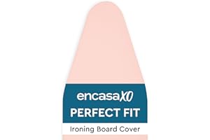 Encasa XO Replacement Ironing Board Cover with Extra Thick Pad, Plain Colors, Elasticated, (Fits Standard Wide Boards of 49"x