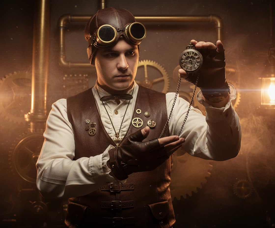 I-MART Retro Antique Bronze Pocket Watch with 31