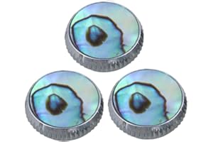 JIAYOUY Liyafy 3Pcs Trumpet Valve Finger Buttons Musical Instruments Accessories Silver with Abalone shell Inlay