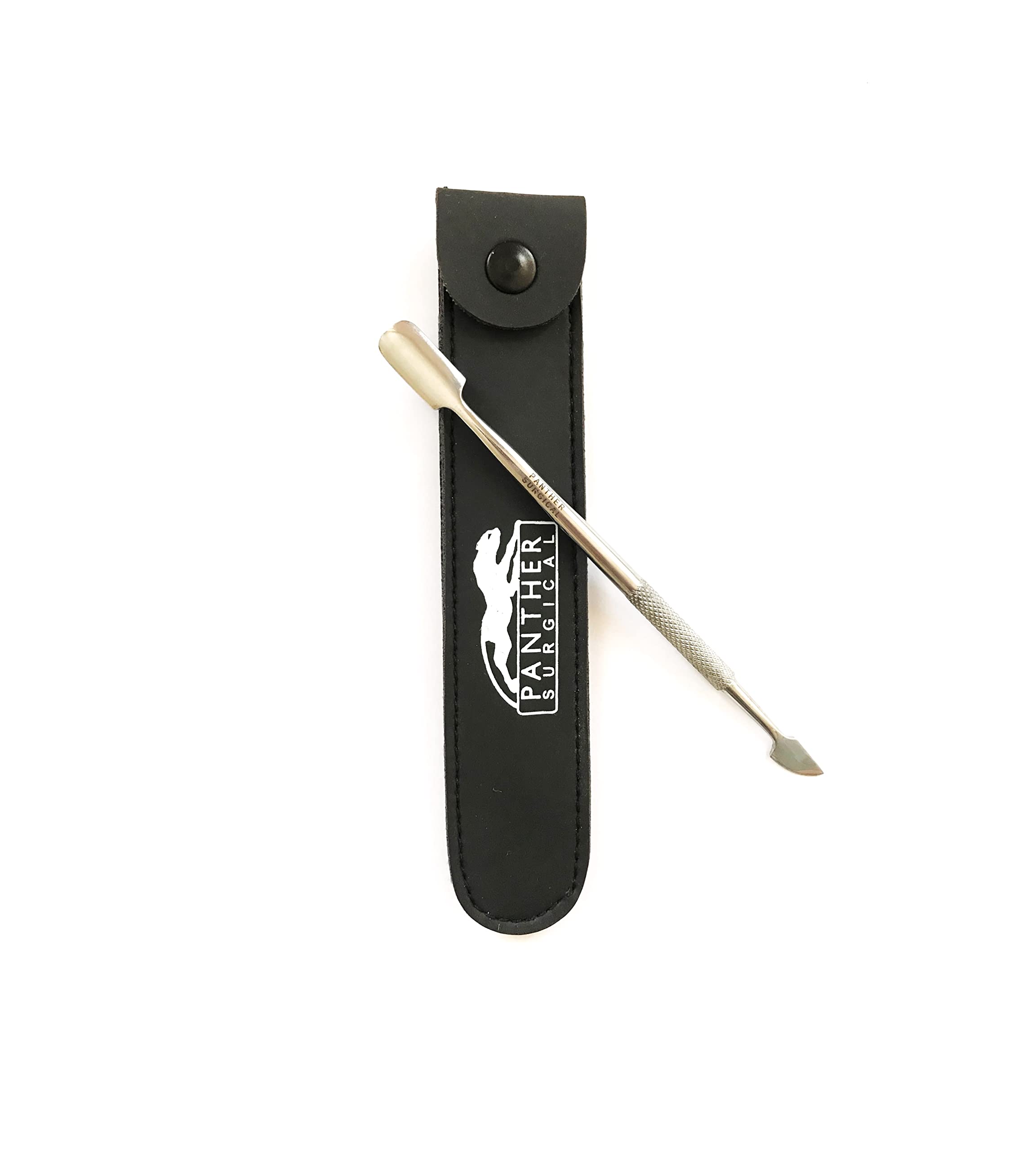 Stainless Steel Manicure Pedicure Cuticle Nail Pusher and Nail Cleaner Double Ended Head Nail Scraper Gel Nail Polish Remover For Fingernails and Toenails