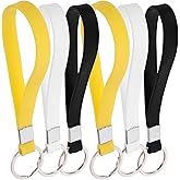 6Pcs Lanyard Wristlet Keychain Lanyard Wristlet Strap Short Keychain Wristband Key Ring Wrist Car Key Holder For Men Women