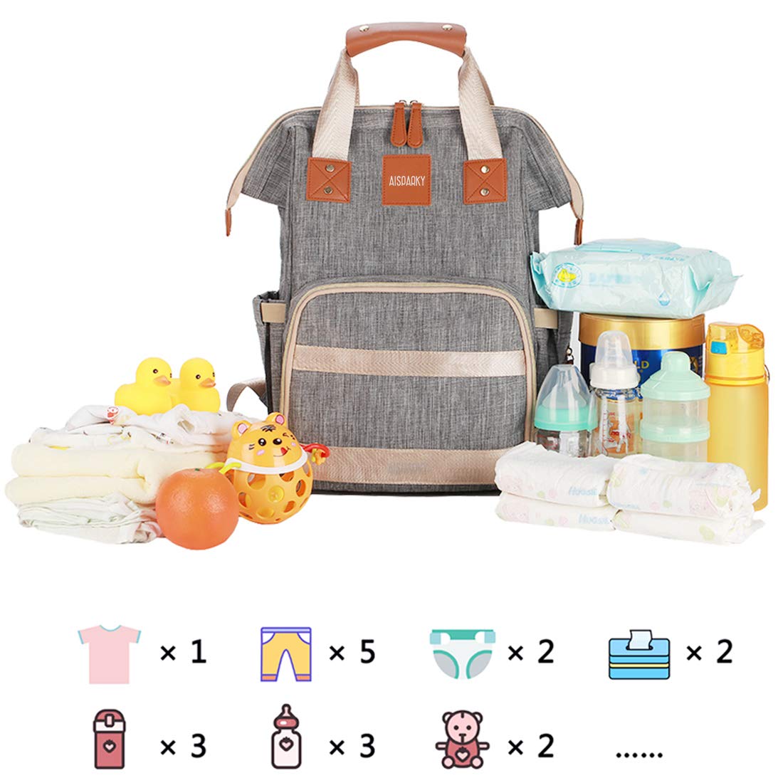 aisparky diaper bag