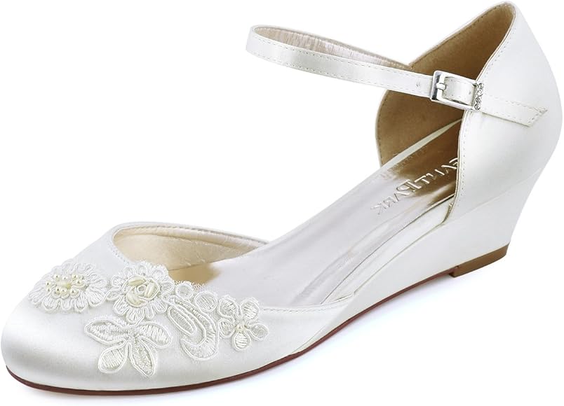 ivory shoes mid heel