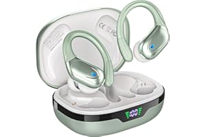 Wireless Earbuds, Sports Bluetooth Headphones, 80Hrs Playtime Ear Buds with LED Power Display, Noise Canceling Headset, IPX7 