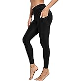 ATTRACO Womens Swim Pants with Pockets Long Swim Leggings High Waisted Swimming Pants