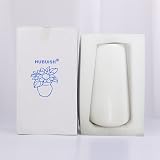 HUBUISH White Ceramic Vase 15cm Minimalist Modern Boho Home Decor view 7