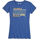 Team Fan Apparel NFL Gameday Women's Relaxed Fit T-Shirt - Rib Neck Contour - Tagless Short Sleeve Tee - Stay Cool & Stylish (Los Angeles Chargers - Royal, Medium)