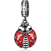 GEMDAZZ Animal Theme Charms in 925 Sterling Silver, Cute 3D Polar Bear, Frog, Cicada, Ladybug, Bee, Dragonfly Beads fit European Women Bracelet, Gift for Birthday/Christmas/Friends/Mom/Lover