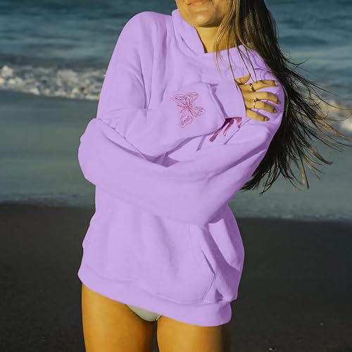 Dwellite Womens Plain Crewneck Sweatshirts Fall