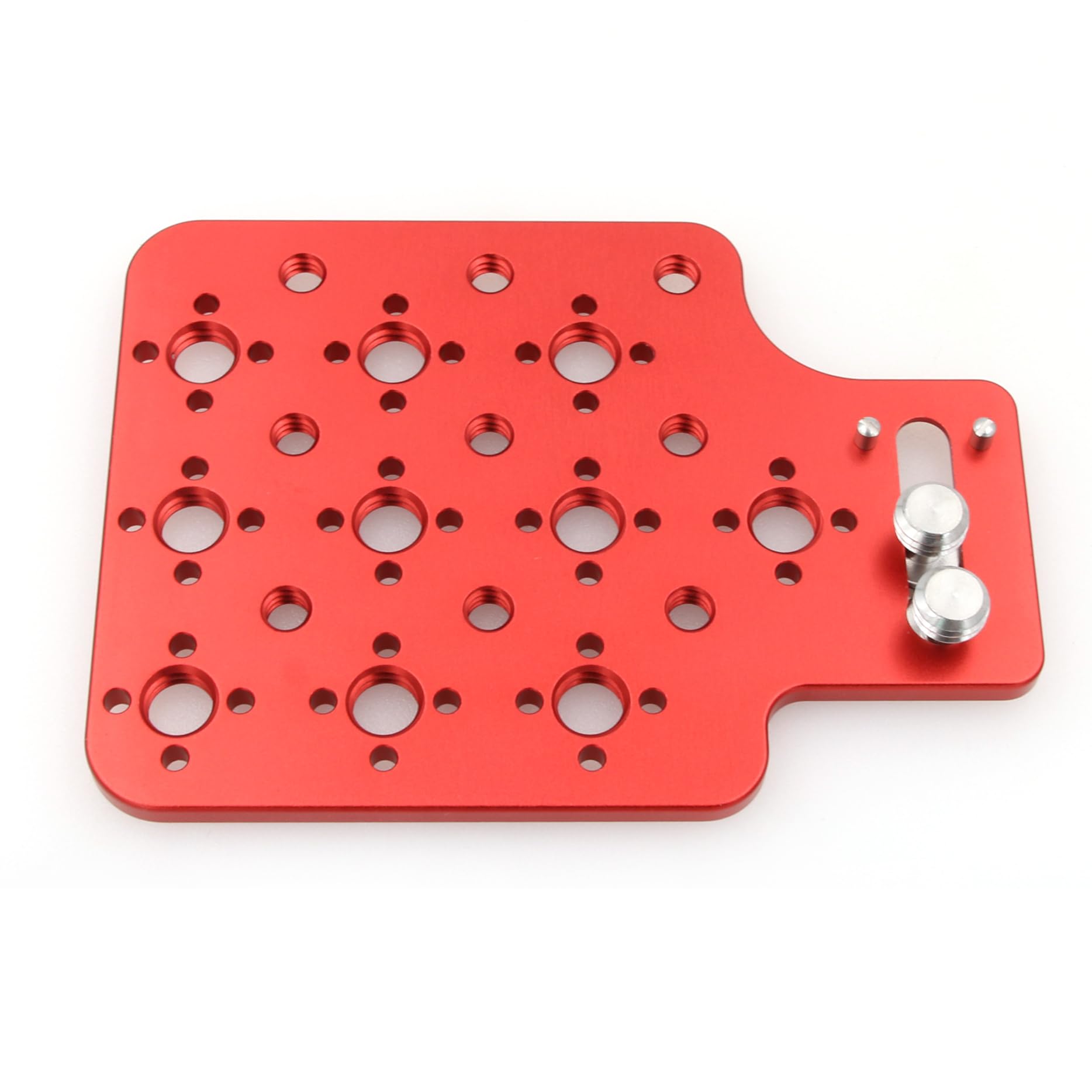 HangTon Universal Cheese Plate Camera Side Mounting 3/8" 1/4" Thread for Sony ARRI Alexa RED DSMC2 Komodo Teradek Vaxis Rig Wireless Receiver (Red)