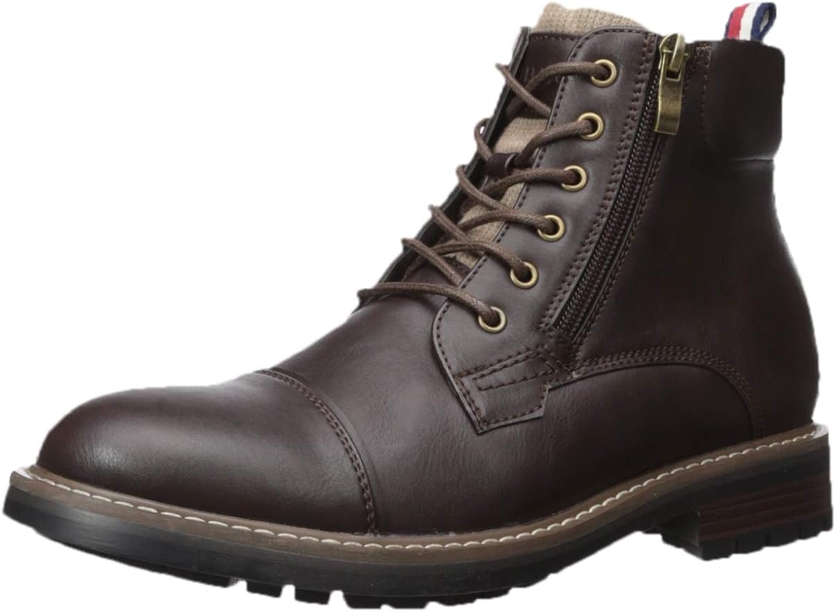 tommy hilfiger star brogue leather boots