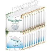 CANAGER Hanging Moisture Absorber-10 Packs, Hanging Dehumidifier Bags for Closet,Bedroom and kitchen,Fragrance Free,Moisture Absorb 12.5OZ