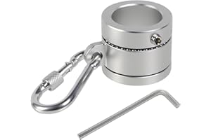 STUFOOL Sleever Bar Lock Collar 7/8, Sleever Bar Lock Collar with Tethering Attachment Point for Tool Lanyard, Compatible 7/8 Bar (Sliver)