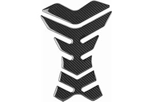 QIILU Carbon Fiber Pad Protector Motorcycle Gas Sticker Protector Decals Universal Motorcycle Tank Sticker Fuel Tank Protector Fit for Dukadi Aprilla Black