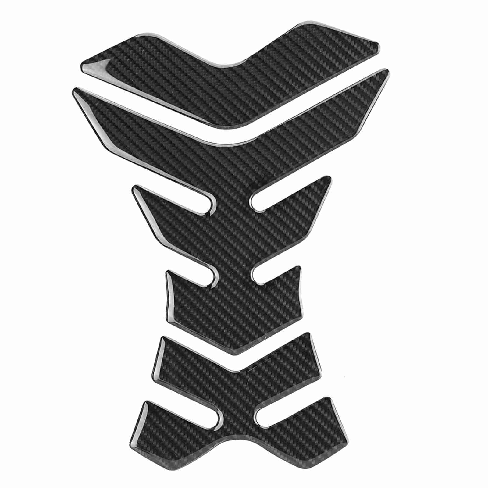 Qiilu Tank Sticker 5D T04 Fuel Tank Protector Carbon Fiber Pad Stickers Bone for Universal Motorcycle