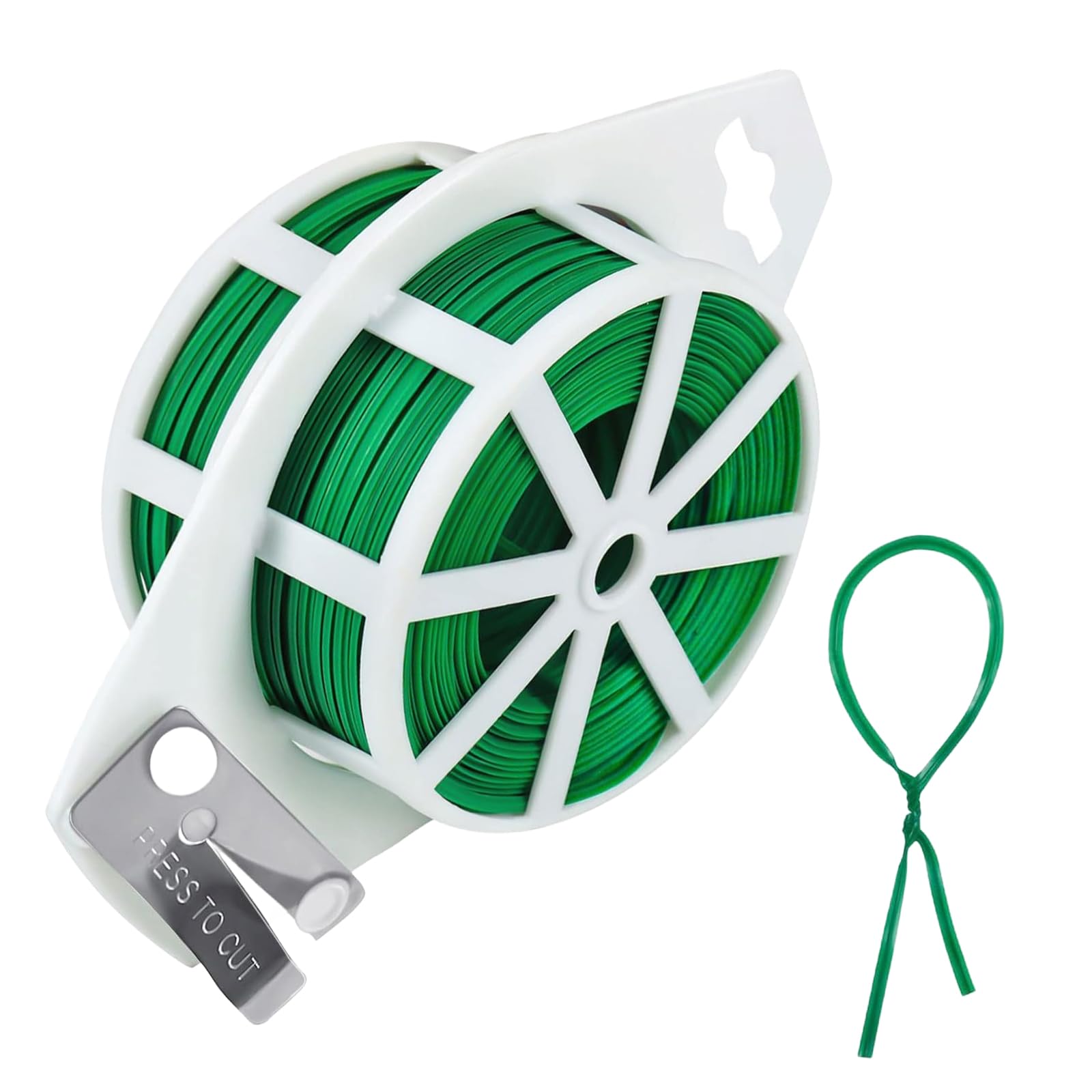 Chenyoyangfen 150m Garden Wire, Garden Wire Ties Green Plant Ties Garden Twistee Tie with Dispenser and Cutter, Plant Ties, Garden Ties for climbing plants gardening wire DIY Craft Projects(Green)