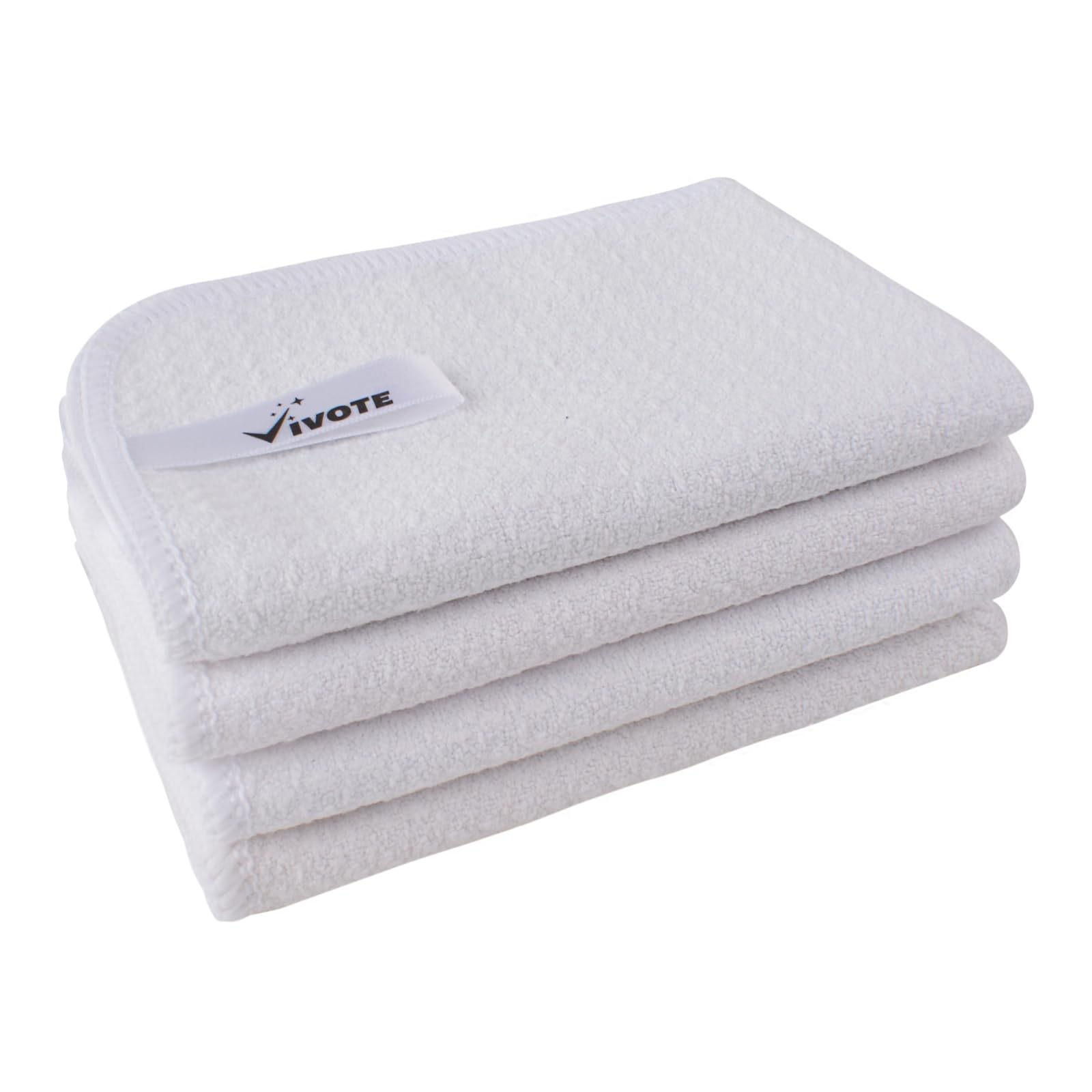VIVOTE Waffle Dish Cloths Microfiber Cleaning Cloths Reusable Cleaning Towels Barista Cloths Heat Transfer Sublimation Cloths Tea Towels 12Inch*12Inch 4 Pack White