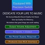 Tsadeer 6 Input 1 Output Audio Switch Selector RCA Volume Control Manual Signal view 2