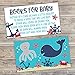 50 Nautical Books for Baby Shower Request Cards - Invitation Inserts - Gender Neutral