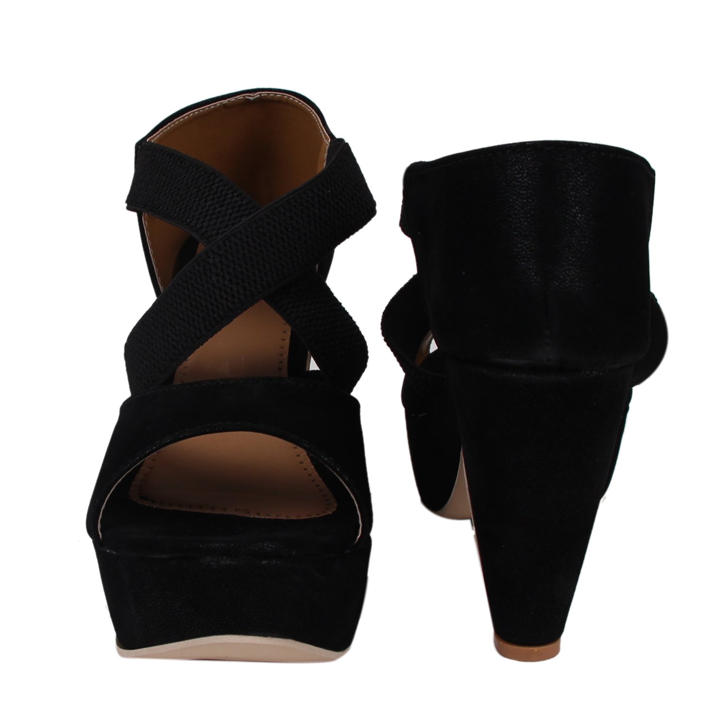 aroom women's black heel sandal