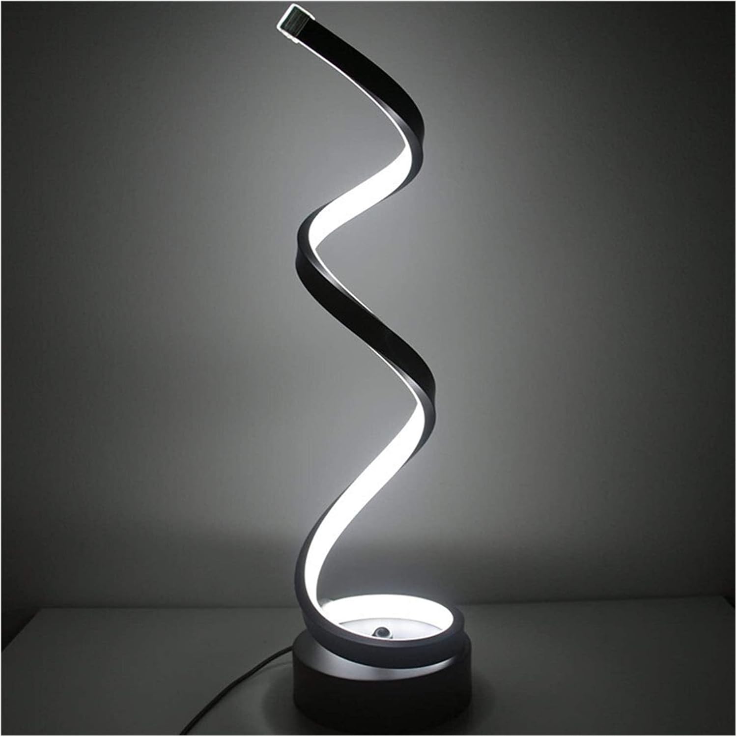JINSUO Vertical Spiral Dimmable L^E^D Table Lamp, Curved L^E^D Desk Lamp, Contemporary JINSUO Vertical Spiral Dimmable L^E^D Table Lamp, Curved L^E^D Desk Lamp, Contemporary