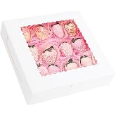 Yeplan 10 Pcs Pie Boxes,10x10x2.5 inches Bakery Boxes with Window,Cookie Boxes for Pie,Donuts,Chocolate,Dessert,Pastry,Muffins